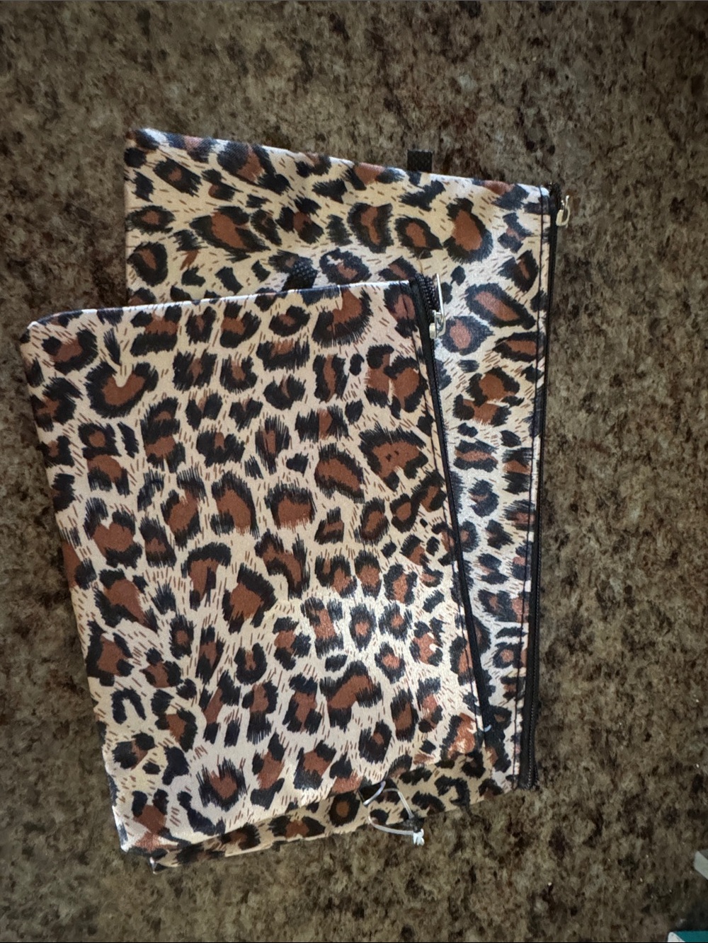 Leopard Print Toiletry Bags Brown/Black Animal Print